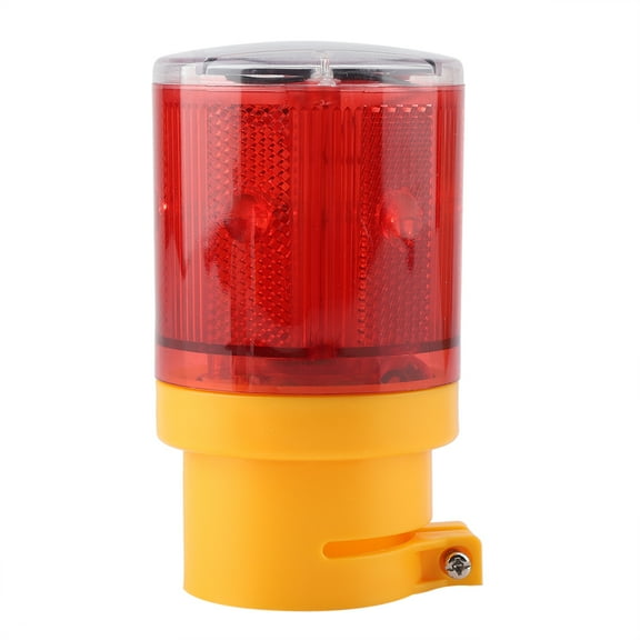 LED Solar Strobe Warning Light,Flashing LED Warning Signal Light Solar Power Emergency Security Alarm Strobe Lamp[red]