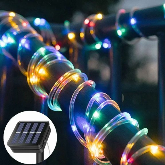 LED Solar Tube Rope Led Light Outdoor Garden Christmas Decoration Fairy String Light Outdoor Wedding Party Led Lamp