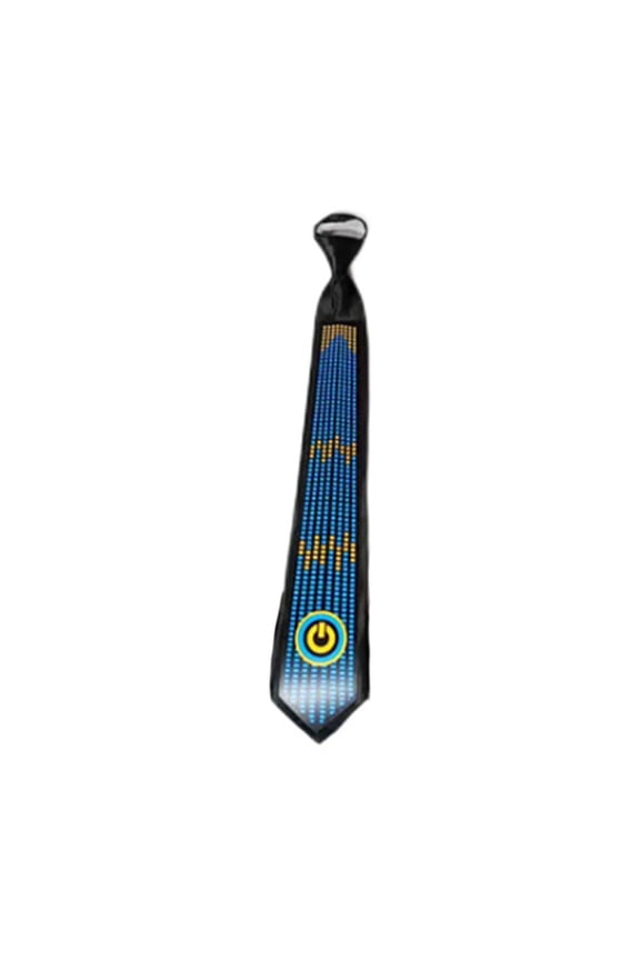 LED Sound-Activated Glow Tie Cold Light Luminous Necktie - Music Reactive Party Accessory for Concerts Halloween (C)