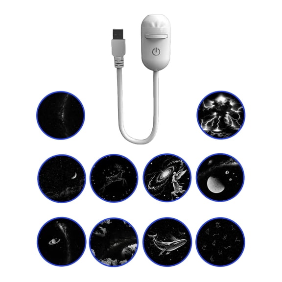 LED Space Projection Lamp 360 Rotating Atmospheres Lighting For Home Wall Parties