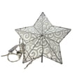 thumbnail image 1 of LED Spiral Lines Star Christmas Tree Topper, White/Silver, 12-Inch, 1 of 2