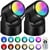 LED Spot Lights Indoor 6W Up Lights Indoor with Remote Color Changing Uplighting Indoor 120V Christmas Spotlight Dimmable Uplights Indoor for Parties Plant Halloween Decor, 2 Pack