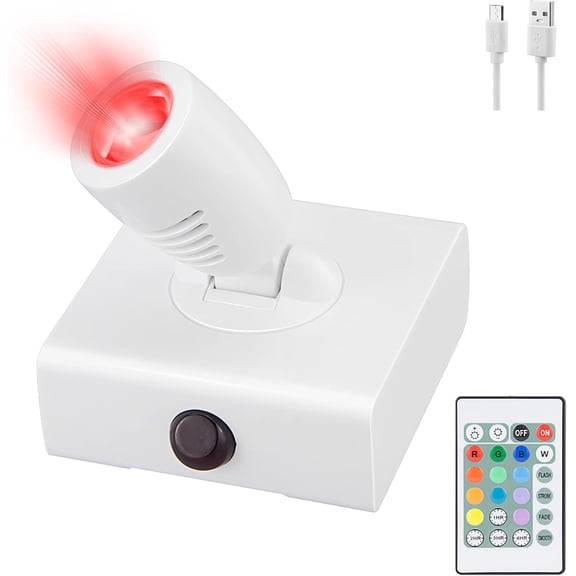 LED Spotlight, Wireless Picture Lights, 12 Colors Changing Accent Artwork Lighting, Picture Light for Paintings, Indoor Closet Lights, Puck Lights with Remote, Display Lights-1Pack