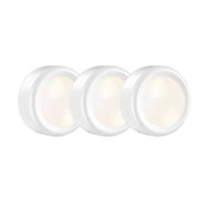 LED Spotlights Battery Operated with Remote Control, Pack of 3 LED Spot Display Case Lighting Wireless Cabinet Lighting Dimmable Under-Unit Light Kitc