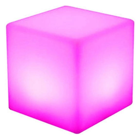 LED Square Stool Luminous Cube Chair Rechargeable LED Cube Seat Color Changing Light Up Chairs Bar Stool with 16 RGB Colors for Indoor Outdoor, Home, Bar, KTV