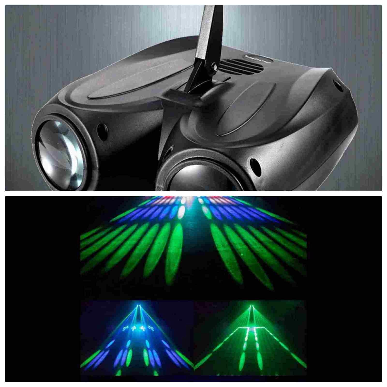 LED Stage Light Double-Head Party Lamp 128LEDs RGBW Pattern Effect ...