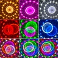 thumbnail image 1 of LED Stage Lights under $5! Xqxayjr LED Stage Lights with Remote, Colorful Rotating Party Lights, Sound Activated Mood Lighting for Home Bar, DJ Disco Dance Floor Effect Lights, 1 of 9