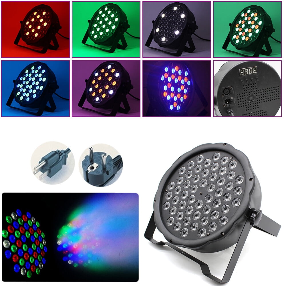 LED Stage Par Light 54×3W RGBW – DMX512, Voice-Activated, Dimmable 0-100%, 90° Adjustable, Floor/Table/Stage Mount, for Parties, Clubs, DJ, Wedding & Halloween