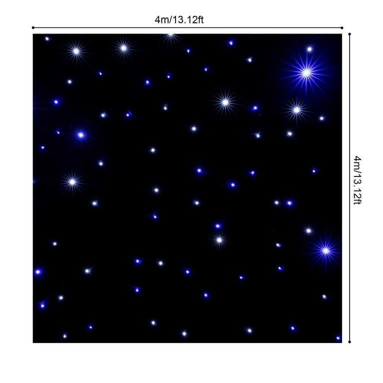 LED Stage Star Backdrop Curtain Stage Wedding Starry Sky Cloth Background Women s Black