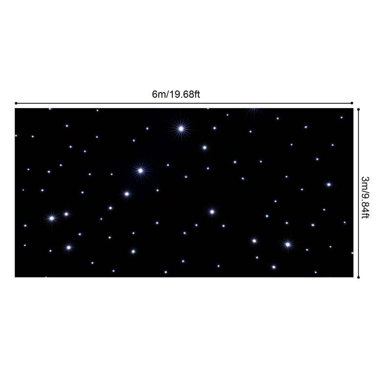 LED Stage Star Backdrop Curtain Stage Wedding Starry Sky Cloth Background Walmart