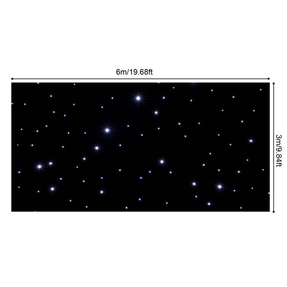 LED Stage Star Backdrop Curtain Stage Wedding Starry Sky Cloth Background