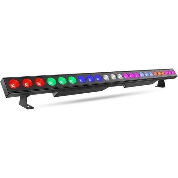 LED Stage Wash Light Bar - 150W 6IN1 RGBWA+UV Color Changing Linear Wall Washer DJ Light Bar by DMX 8-Zone Segment Control Sound Activated Uplight for Event Party Church Wedding Stage Lighting