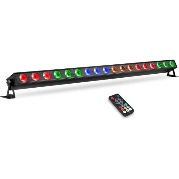 LED Stage Wash Light Bar,18LEDs RGBA 4 in 1 Stage Light Strip 40'' DJ Wash Lights with Remote Control Sound Activated Uplight for Church Wedding Halloween Christmas Gig Bar Club DJ Lighting