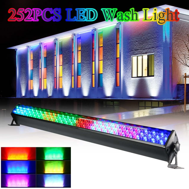 LED Stage Wash Light Bar,RBGW Wall Washer Color Changing DJ Light Bar
