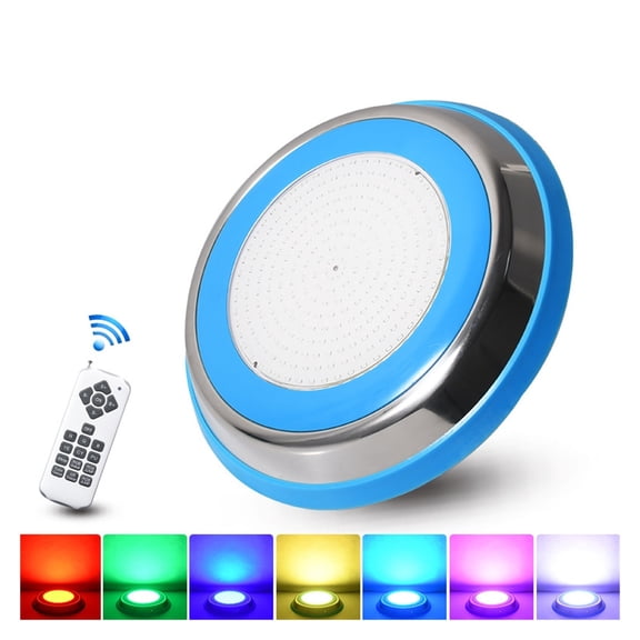 LED Stainless Steel Fully Glued Waterproof Swimming Pool Lights Colorful Wireless Remote Control Wall-mounted Underwater Lights 12W, 18W, 25W, 35W ,High Efficiency