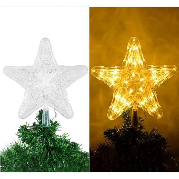 LED Star Lamp Christmas Tree Top Star Light Xmas Tree Hanging Ornaments Battery Power New Year Christmas Decorations For Home