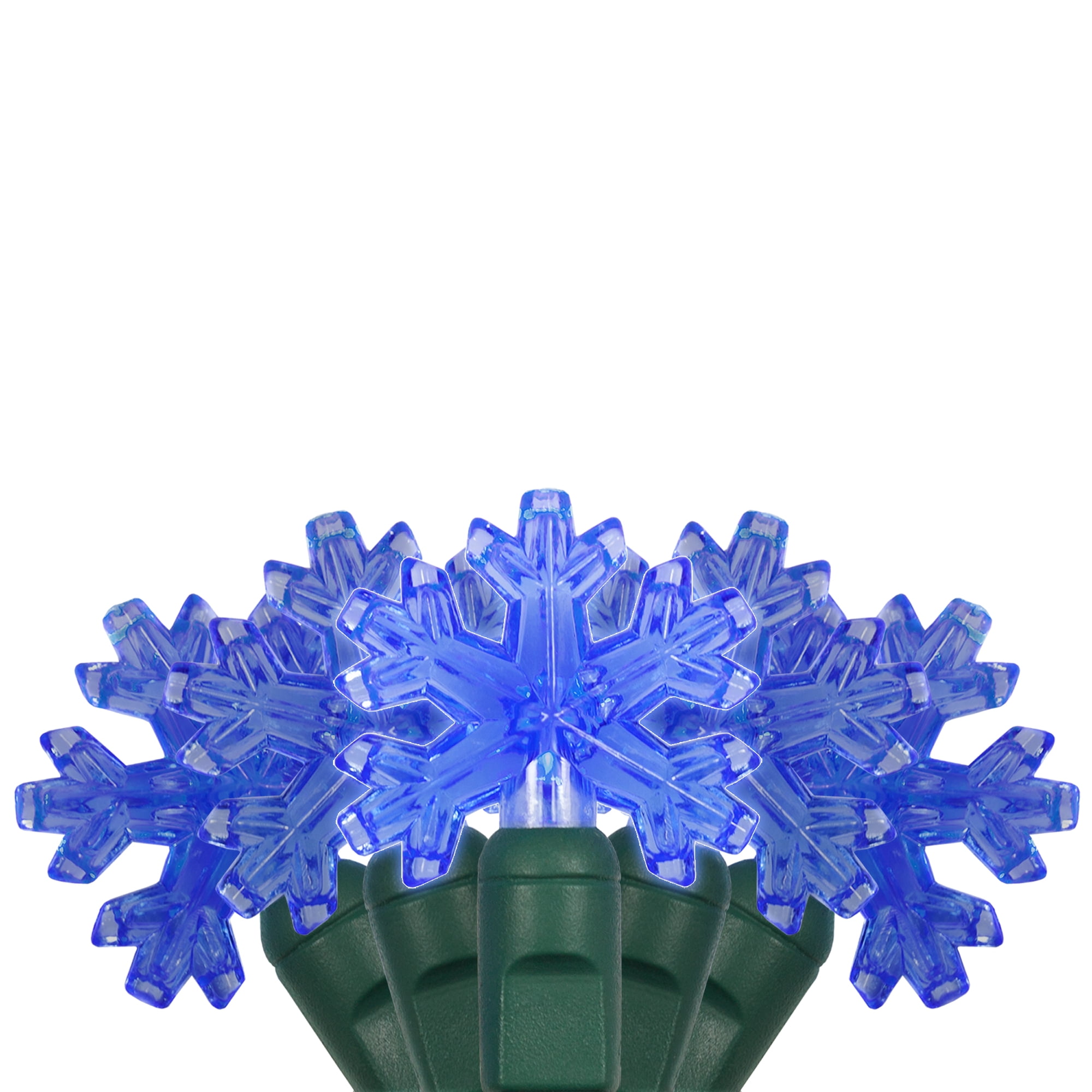 Blue LED Snowflake Christmas Tree Lights for Outdoor Winter Decor
