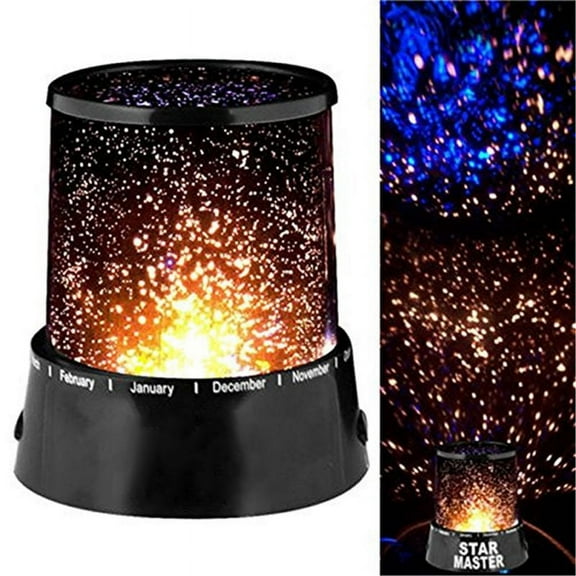 LED Starry Night Sky Projector Lamp Star Light Cosmos Master Kids Gift Indoor Lighting, Black