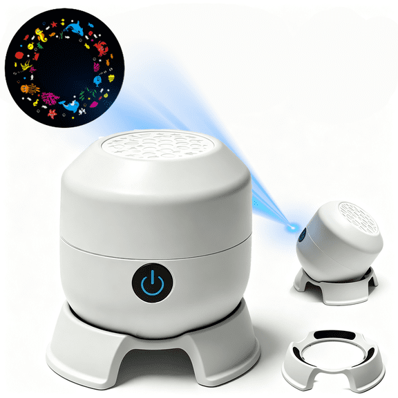 LED Starry Ocean Projector Lamp, Dynamic Rotating LED with Waves, Multi-Angle USB Powered Ambient Light for Kids Bedroom, Sleep, Party, Home Decor