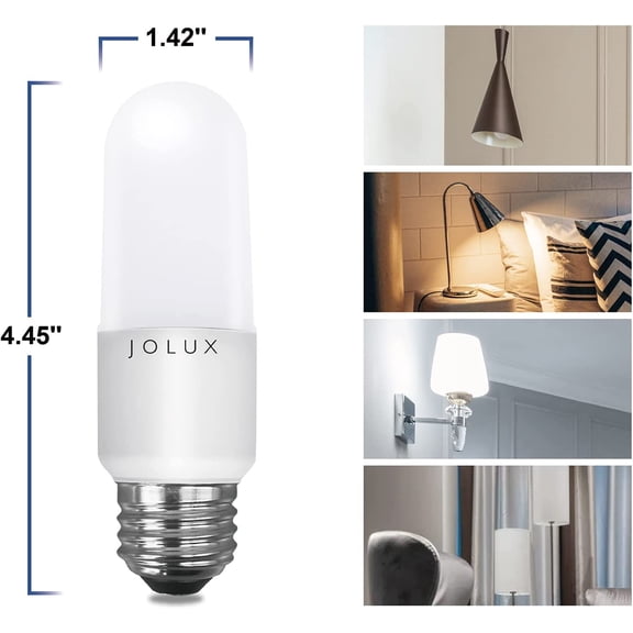 LED Stick Light Bulbs, Enclosed Fixture Rated, 60W Equivalent, 3000K Warm White,800 Lumen,Medium Screw Base E26 led Bulbs,Non-Dimmable,6 Count (Pack of 1)