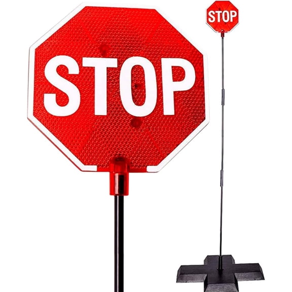 LED Stop Sign Parking Assistant for Garage with Flashing Signal