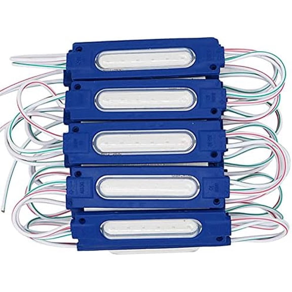LED Storefront Lights Outdoor Module Light COB LED Lights with Tape Adhesive Waterproof Storefront Window Light for Business Store Advertising Signs 20pcs (Blue)