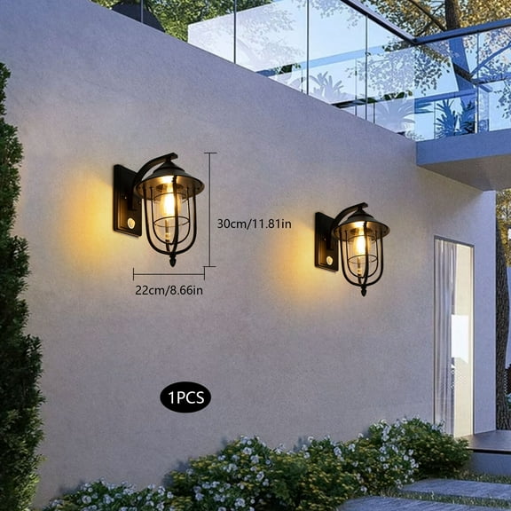 LED Street Light Motion Sensor Yard Outdoor Lamp Smart Sensor Switch Wall Sconce