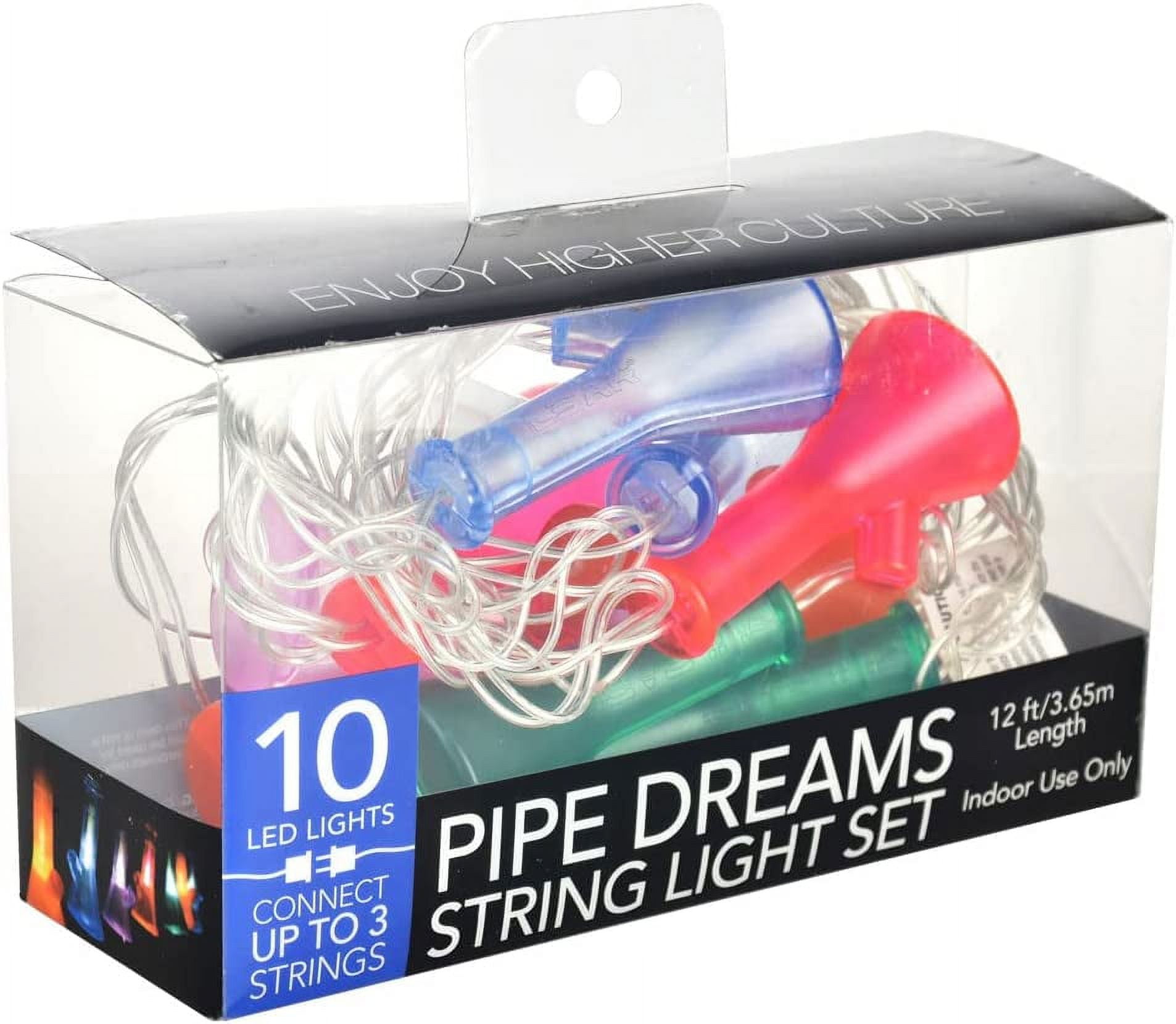 LED String Light Set Pipe Dreams Design for Indoor Home and Party Decor 10 LED Lights Per
