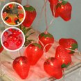 thumbnail image 1 of LED String Lights under $5! Bzdzmqm 2M LED Strawberry String Lights, Battery Powered Fruit Shape Decoration, Party Birthday Ambient Lighting, Festive Scene Decor Lamps, 1 of 9
