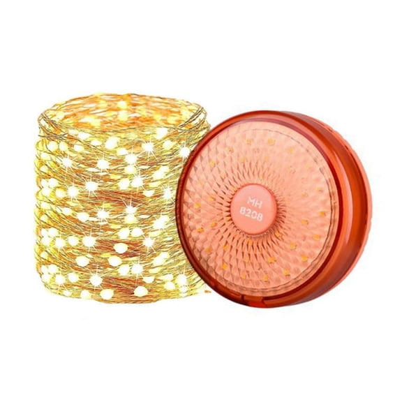 LED String Lights Camping Lantern USB Rechargeable 2 in 1 Portable Outdoor Light with 8 Lighting Modes