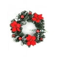 thumbnail image 1 of LED String Lights Christmas Wreath Xmas Garland with Battery Operated Home Decor, 1 of 7