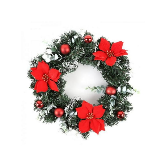 LED String Lights Christmas Wreath Xmas Garland with Battery Operated Home Decor
