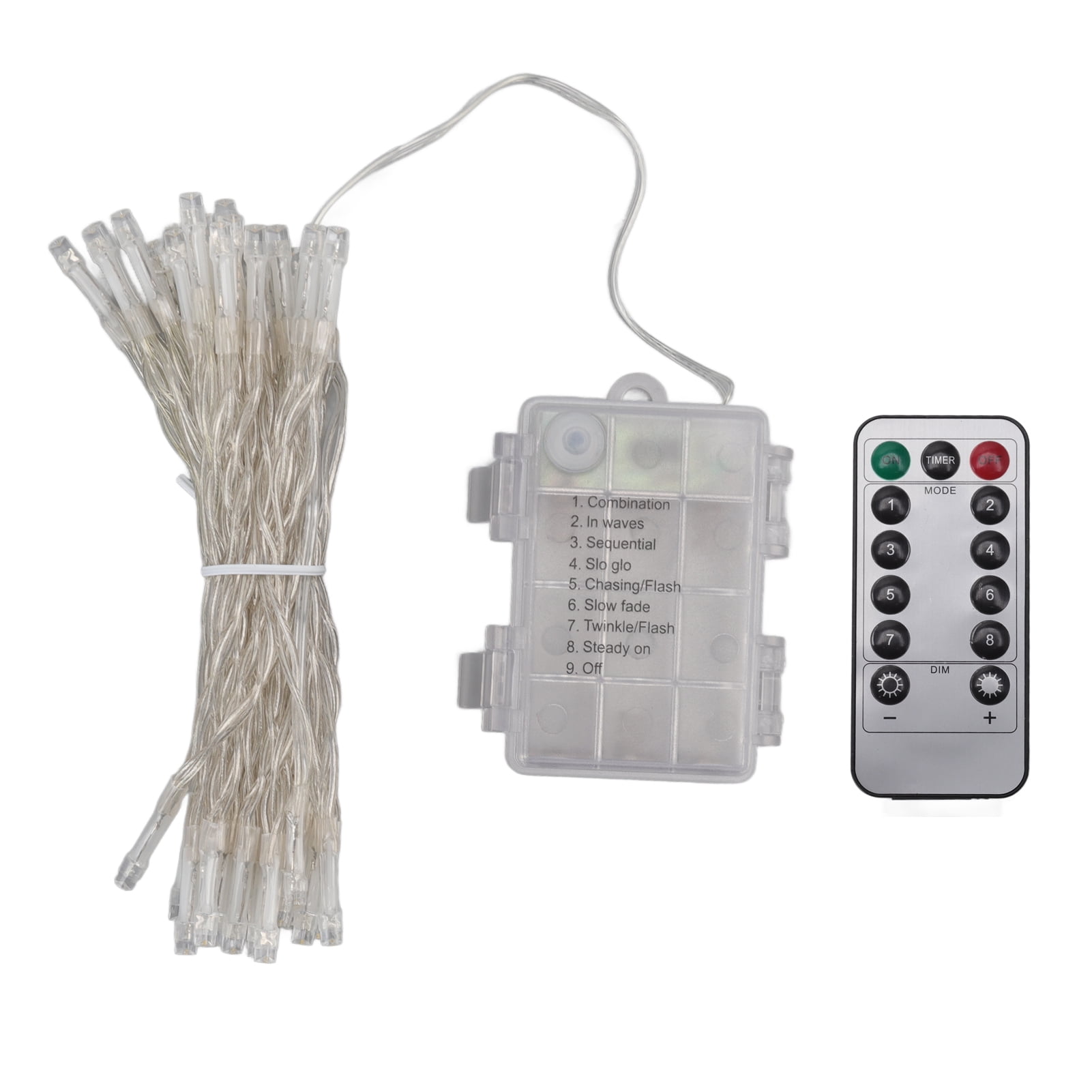 LED String Lights Dimmable Timing Battery Remote Control String Lights