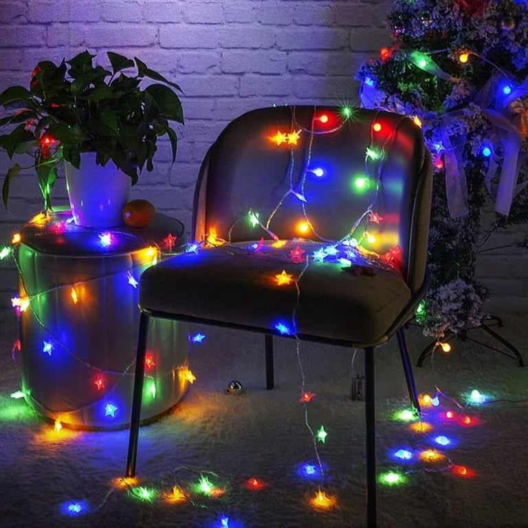 Star shaped outdoor string lights on sale