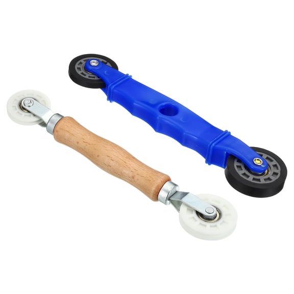 LED Strip Channel Roller Tool, Flat/U-Groove Wheels with Plastic/Wooden Handle for 5-8-10mm Wide LED Strip