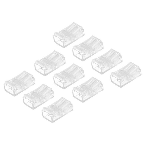 LED Strip Connector 2 Pin, 10mm LED Connectors for Strip Light Connector 10 Pack