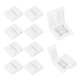 thumbnail image 1 of LED Strip Connectors 10mm Width 10 Pcs - Unwired LED Couplers Solderless for DIY Lighting Projects Wide RGB LED Strip Lights 4 Pin, 1 of 6