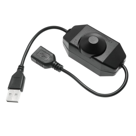 LED Strip Dimmer Switch 5V DC USB Rotary Controller Black 3A 15W