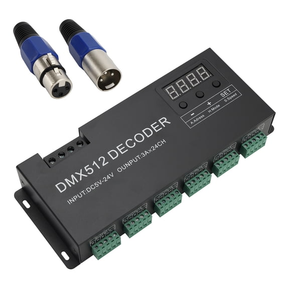 LED Strip Light Controller With DMX 512 Decoder