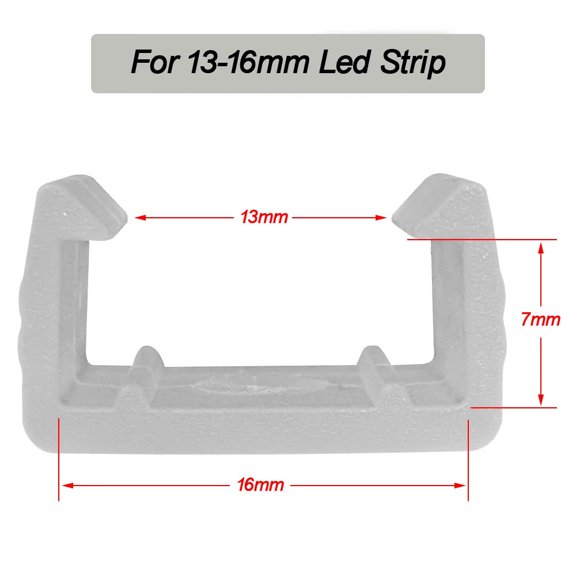 LED Strip Light Fastener Clips LED Strip Clip Plastic Accessories 6mm 8mm 10mm 12mm Flexible Mounting Fixer for Fixing LED
