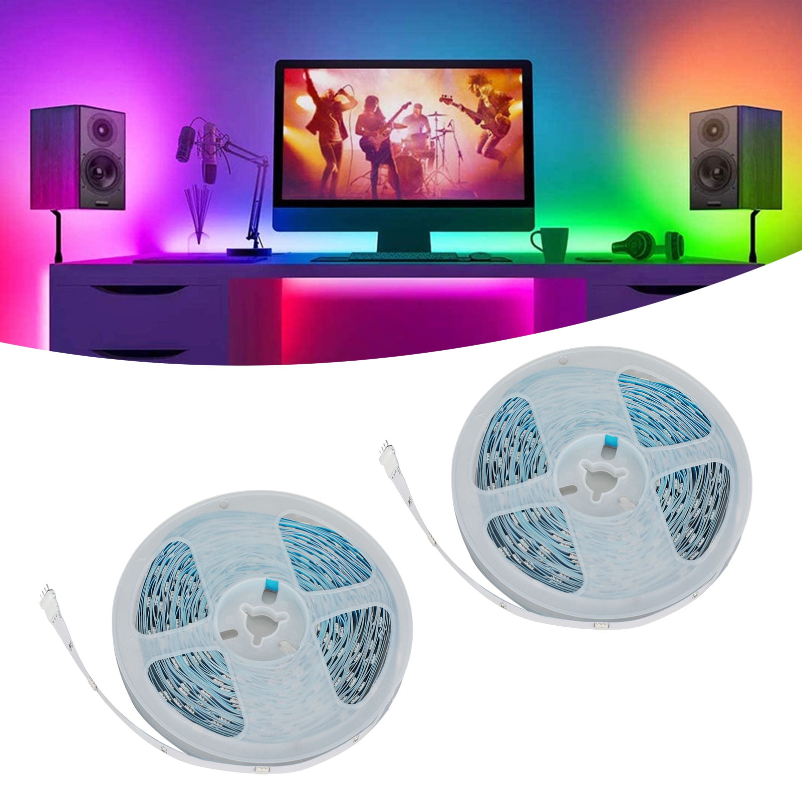 LED Strip Light, LED RGB Strip Light 5V Button Control Tape Light Color
