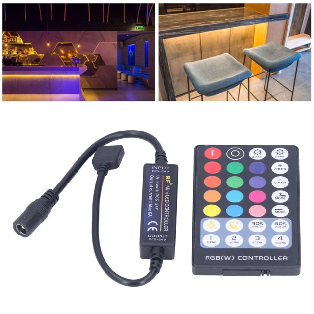 LED Strip Light Remote Control With Controller, 28 Keys 4 Pins Wireless