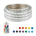 thumbnail image 1 of LED Strip Light Remote Controller RGB Waterproof Rope Light Flexible Multi-color, 5050 SMD 60 LEDs/M AD 110V 40 Ft, 1 of 11