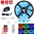 thumbnail image 1 of LED Strip Lights, Lights Strip Music Sync, App Control with Remote, 5050 RGB LED Light Strip Color Changing 24-Key Remote, Sensitive Built-in Mic, LED Lights Rope Lights for Home TV Party, 1 of 8