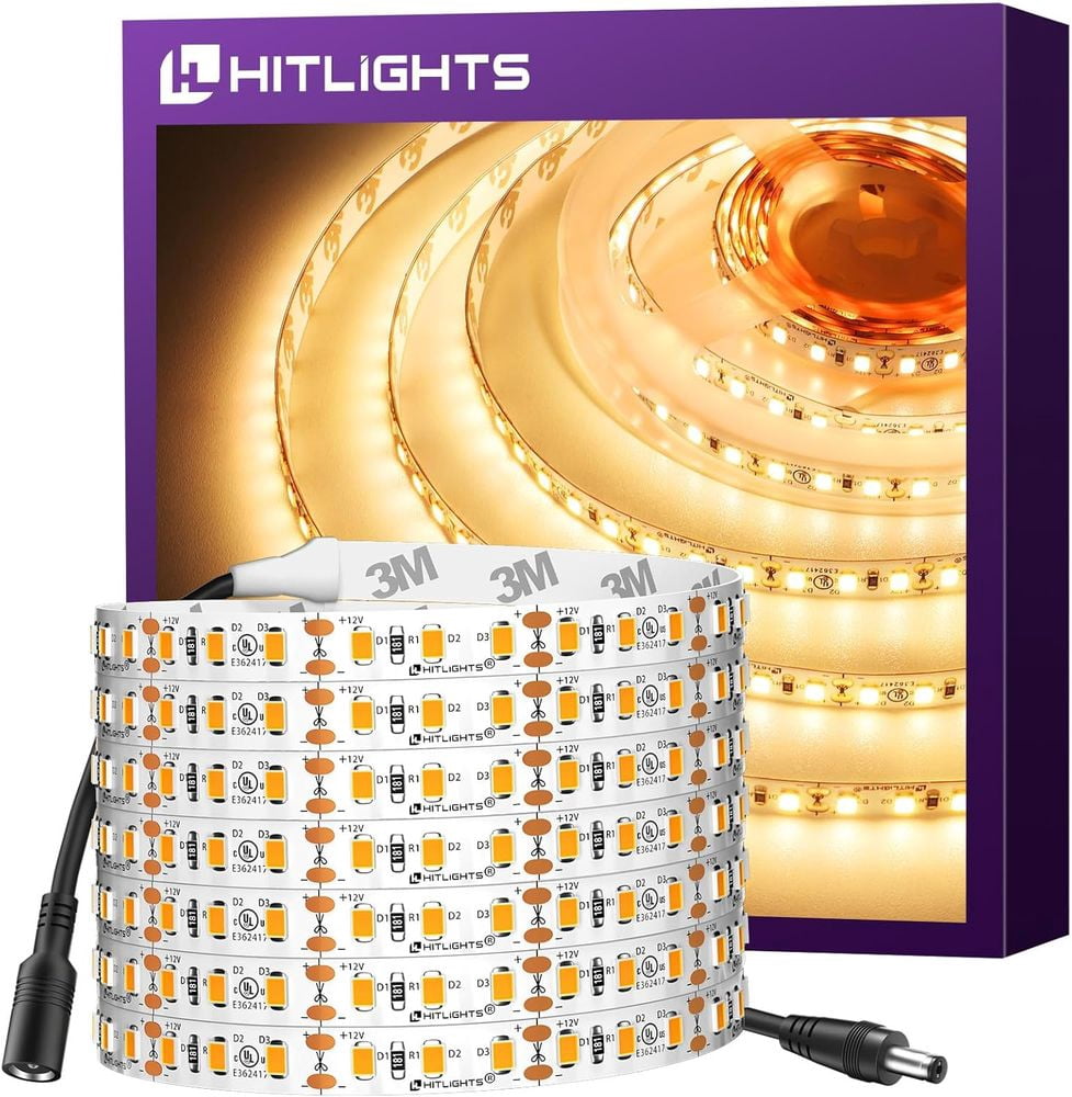 Strip Light Source LED Strip Lights Warm White 3000K 16.4ft High Density Tape Light, UL ...