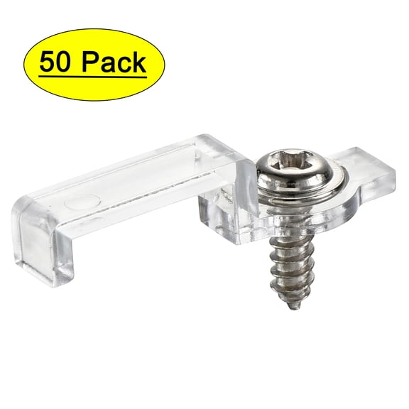LED Strip Mounting Brackets, Fixing Clips with Screws for 10mm Wide 5050 Waterproof LED Strip, Nylon, 50Pcs