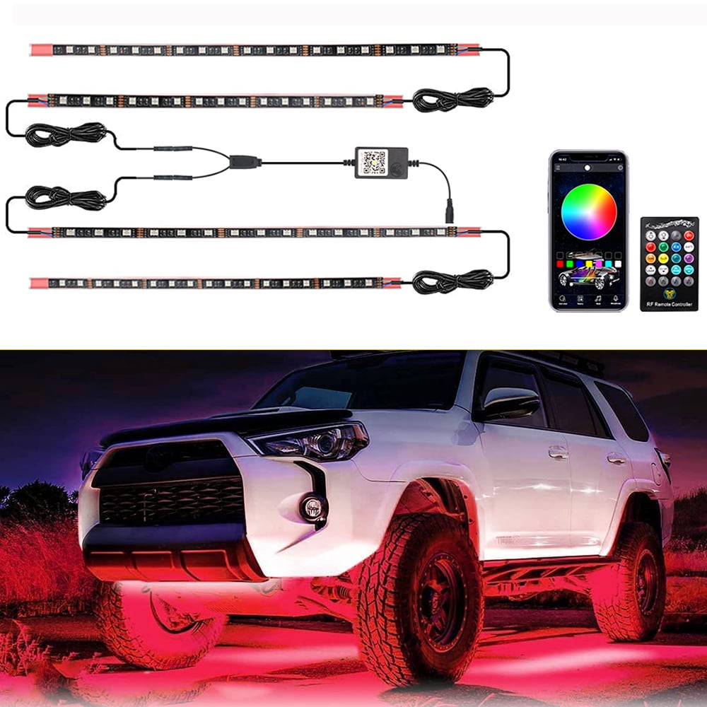 PRTEK Under Car Tube Underglow Underbody System Neon Light Kit LED