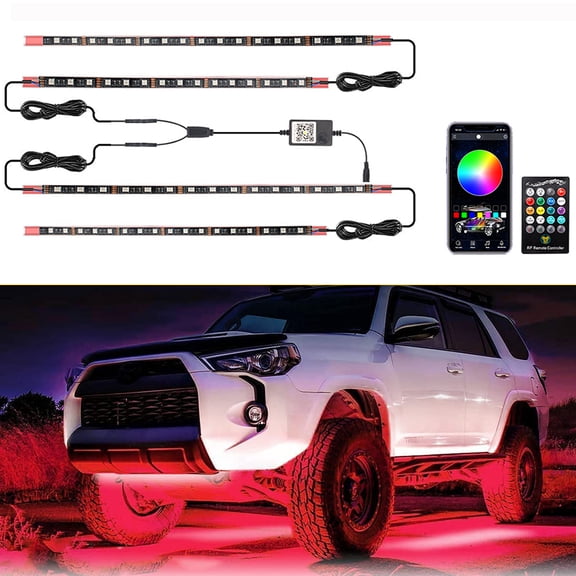 LED Strip Under Car Tube Underglow Underbody System Neon Light Kit
