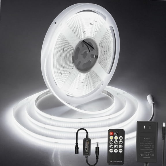 LED Strip with Light White 6500K Super Bright 24V 32.8ft, Cold White