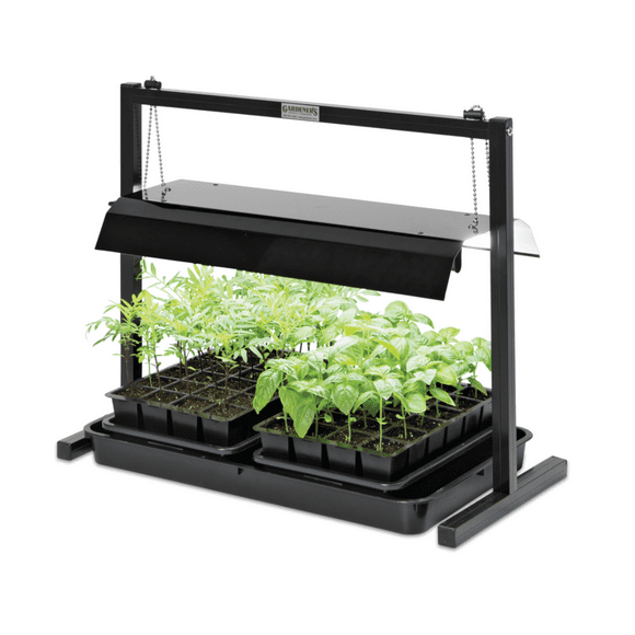 Gardener's Supply Company Sunlite Compact Tabletop Grow Light, 2 LED Bulbs Included